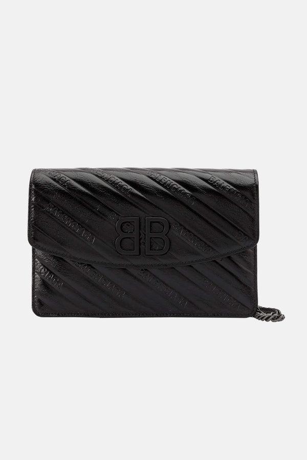 Sac en cuir imprimé noir BB Balenciaga