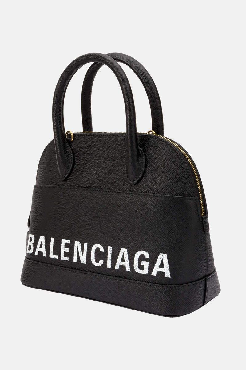 Sac imprimé en cuir noir Ville Balenciaga