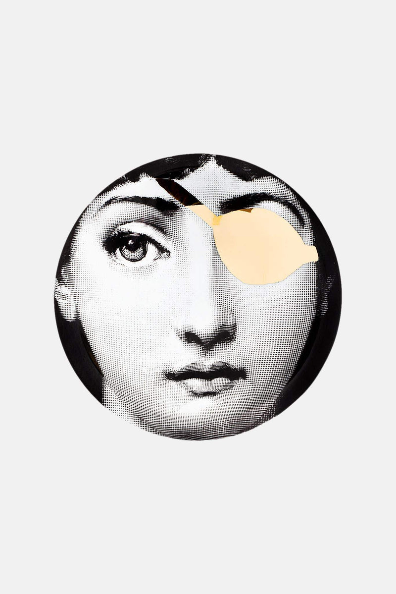 Cendrier rond Tema e Variazioni n°8 - doré Fornasetti