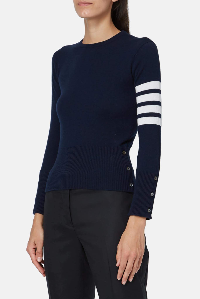 Pull en cachemire bleu marine Thom Browne