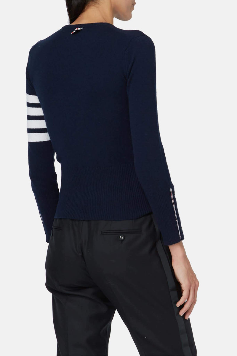 Pull en cachemire bleu marine Thom Browne