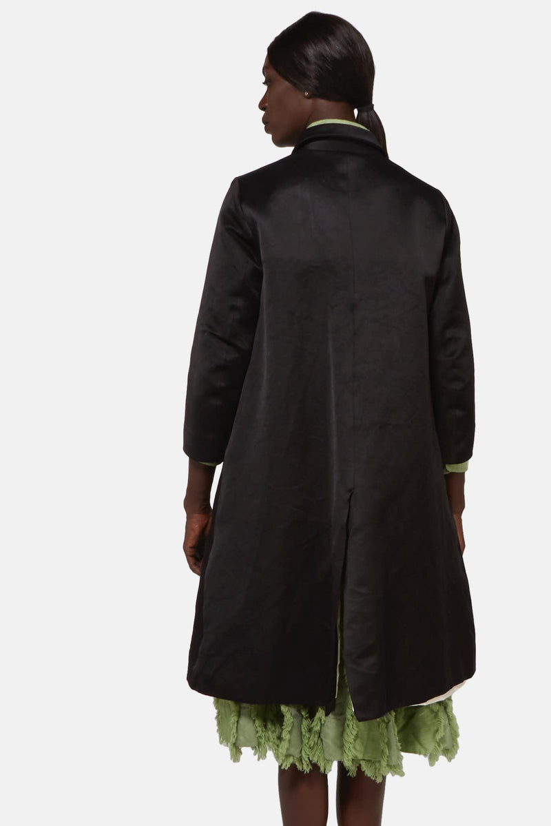 Manteau bi-matière noir Paul Harnden