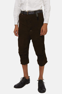 Pantalon en cuir marron Paul Harnden