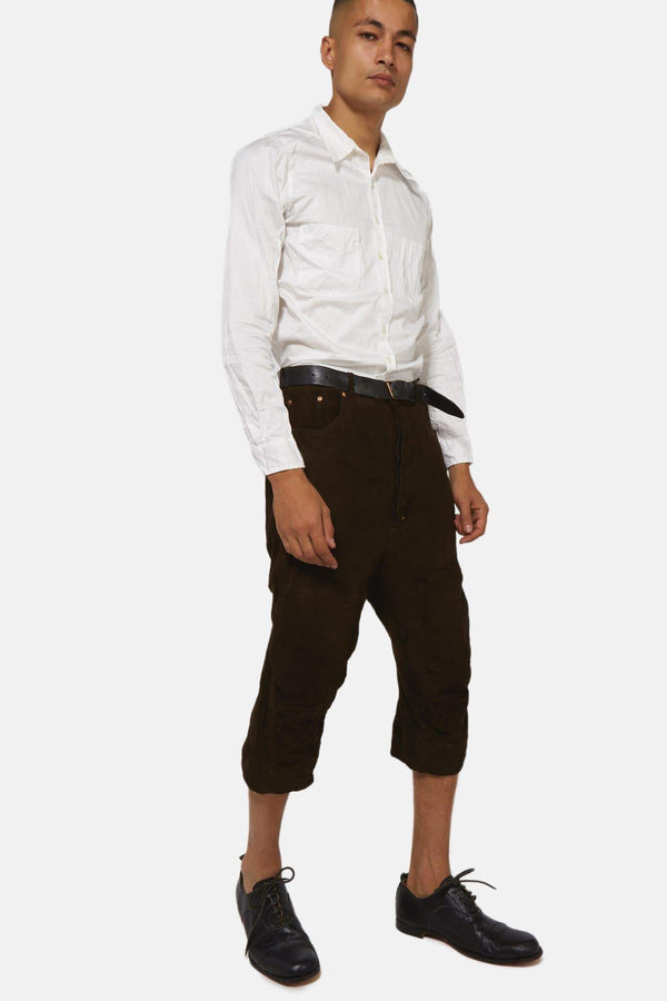 Pantalon en cuir marron Paul Harnden