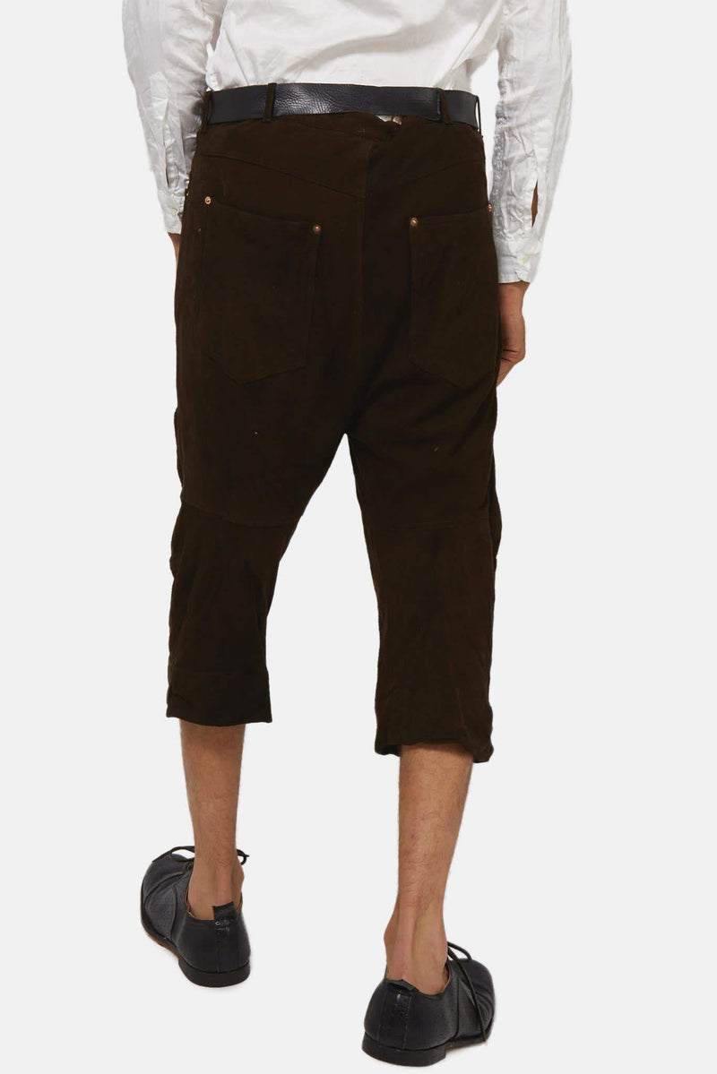 Pantalon en cuir marron Paul Harnden