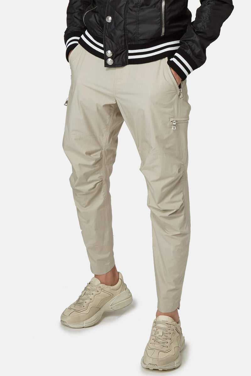 Pantalon en coton beige Balmain