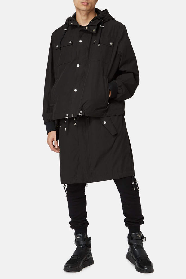 Parka en coton noire Balmain