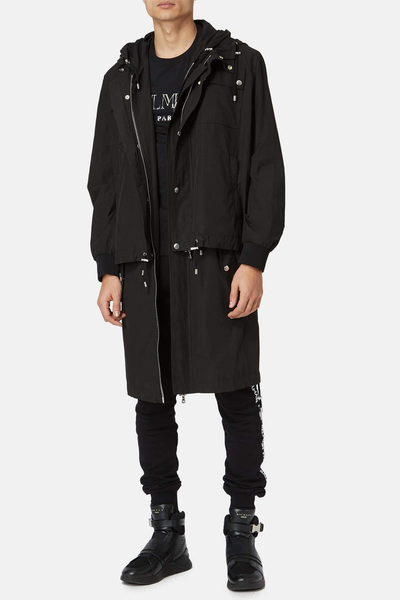 Parka en coton noire Balmain