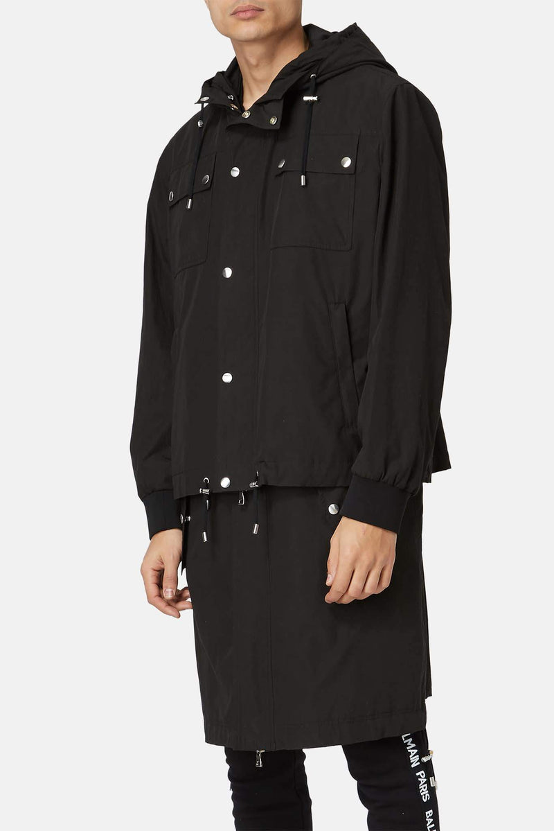 Parka en coton noire Balmain