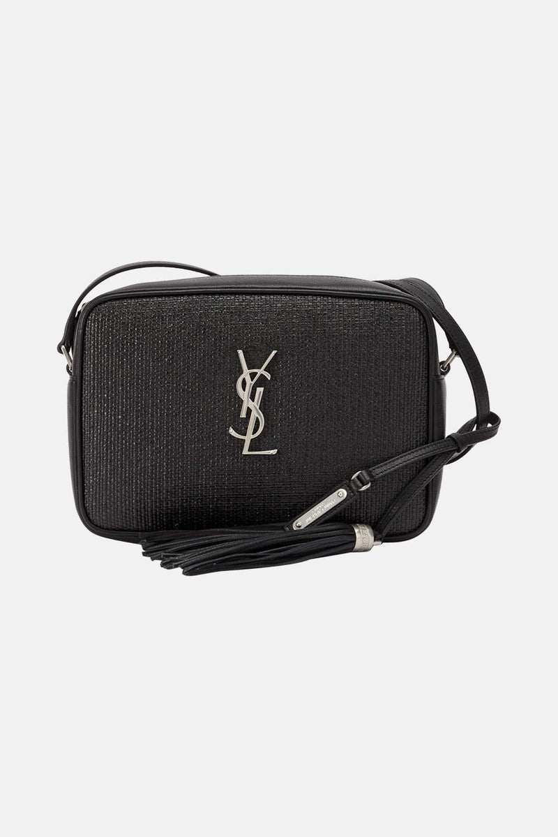 Sac en osier noir "Lou" Saint Laurent