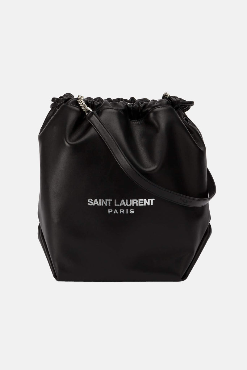 Sac en cuir noir "Teddy" Saint Laurent