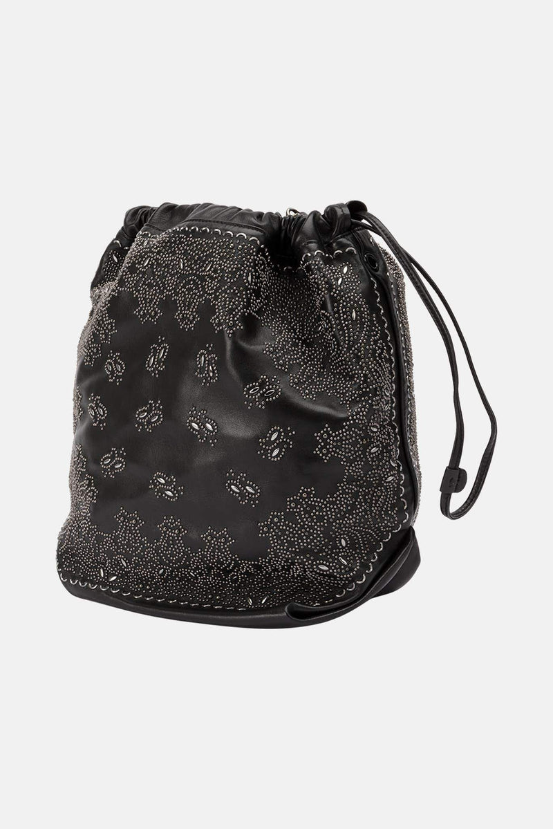 Sac en cuir noir "Teddy" Saint Laurent