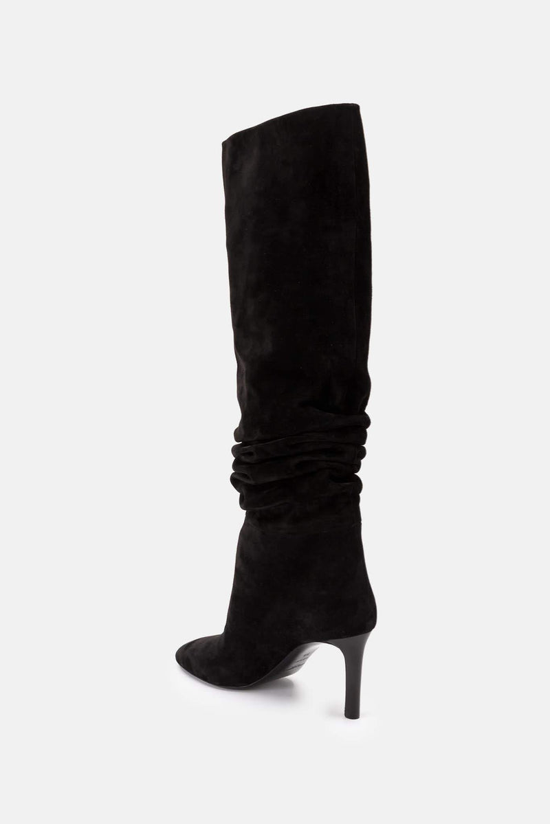 Bottes en cachemire noires Saint Laurent