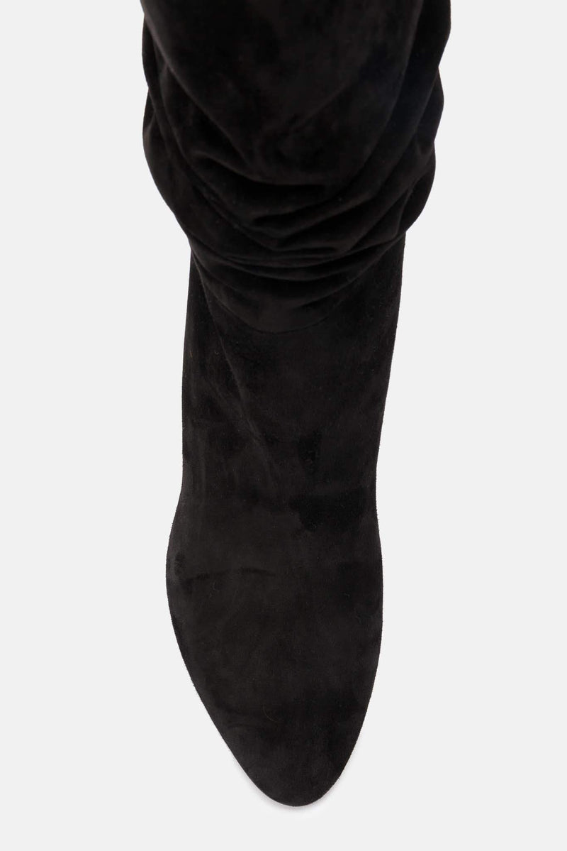 Bottes en cachemire noires Saint Laurent