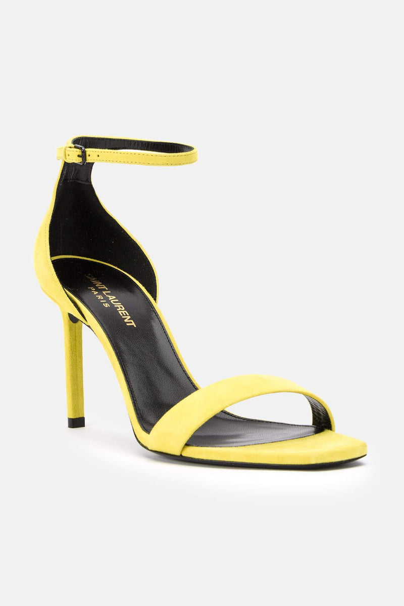 Escarpins effet daim jaunes "Amber" Saint Laurent