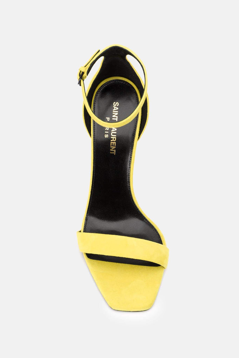 Escarpins effet daim jaunes "Amber" Saint Laurent