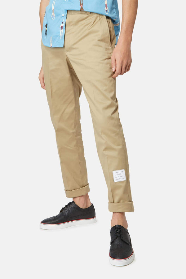 Pantalon en coton beige Thom Browne