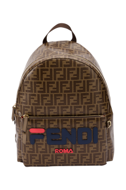 Sac à dos à motif FF marron Fendi