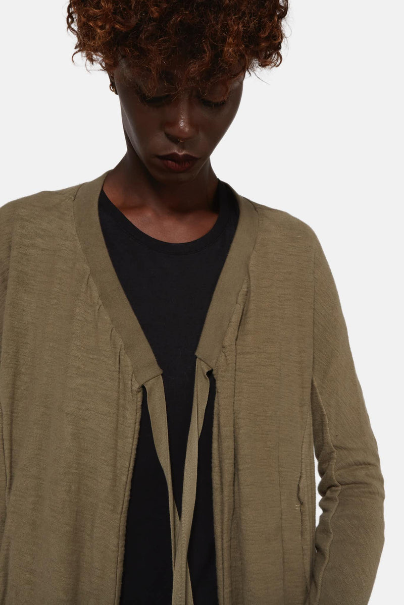 Cardigan en coton kaki Boris Bidjan Saberi