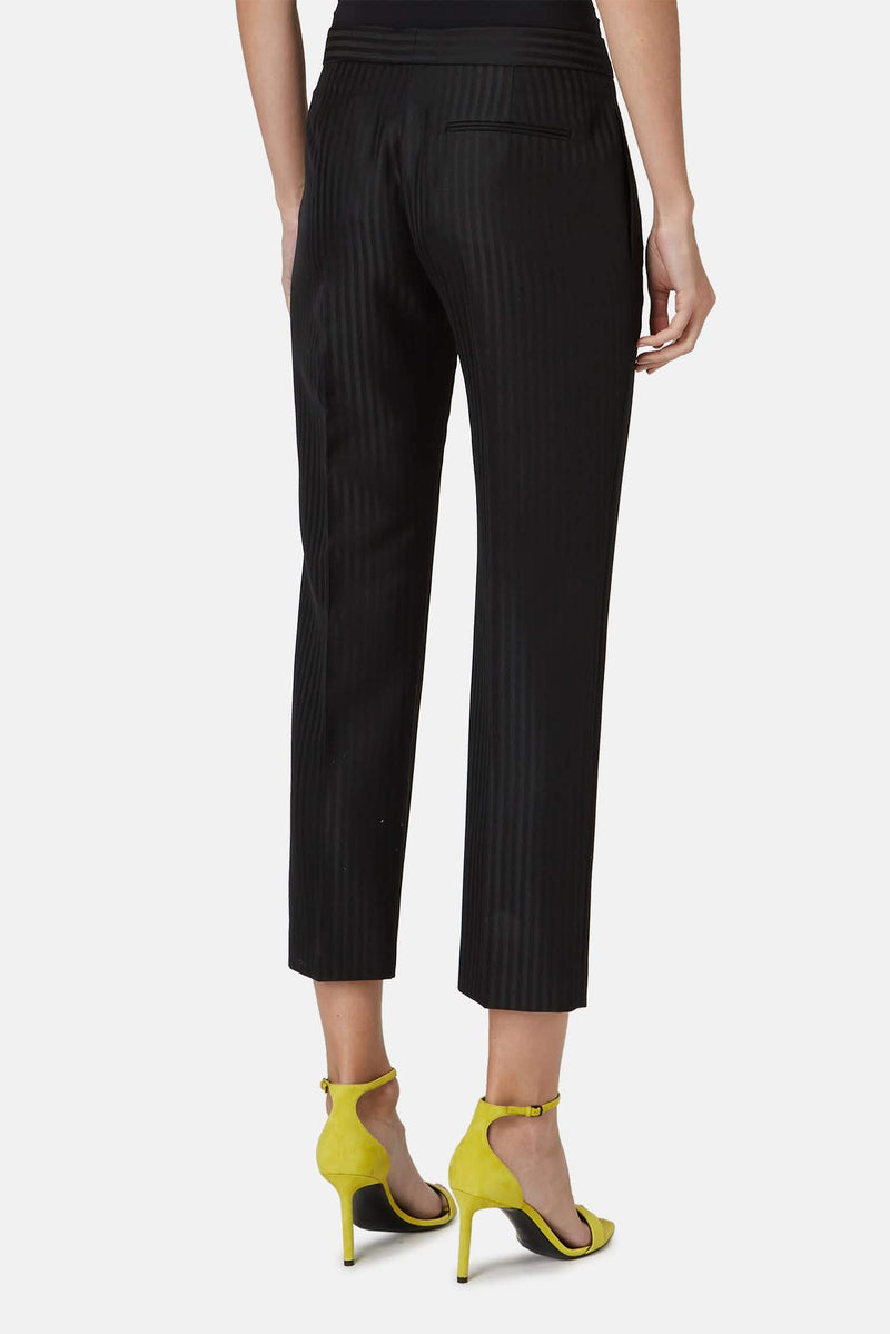 Pantalon rayé noir Alexander McQueen