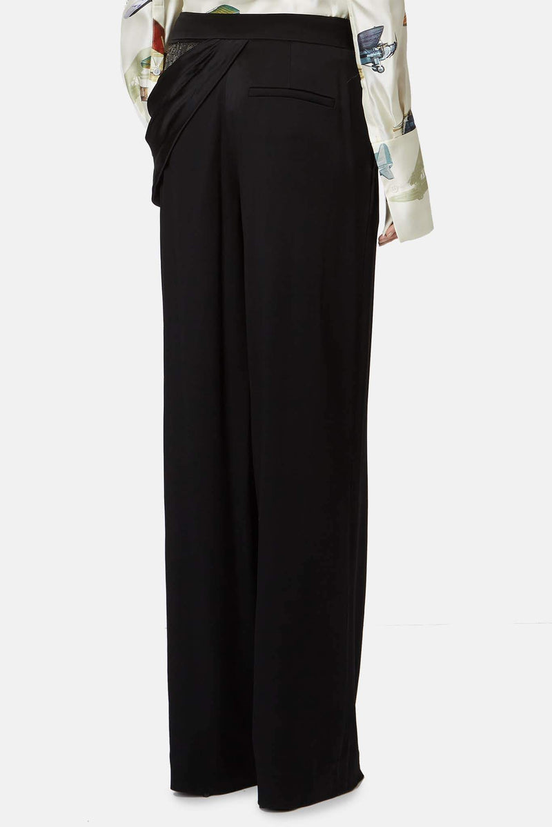 Pantalon drapé noir Monse