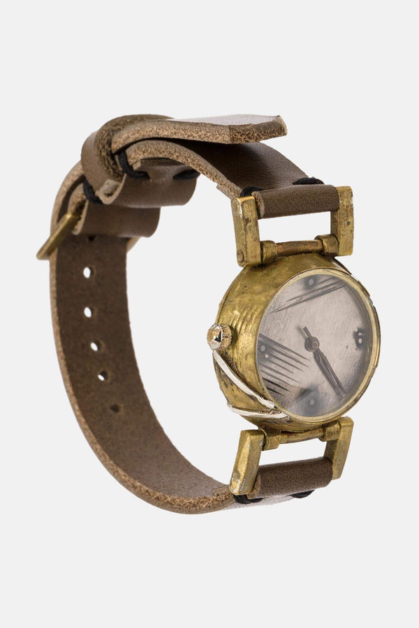 Montre effet usé marron Tacet