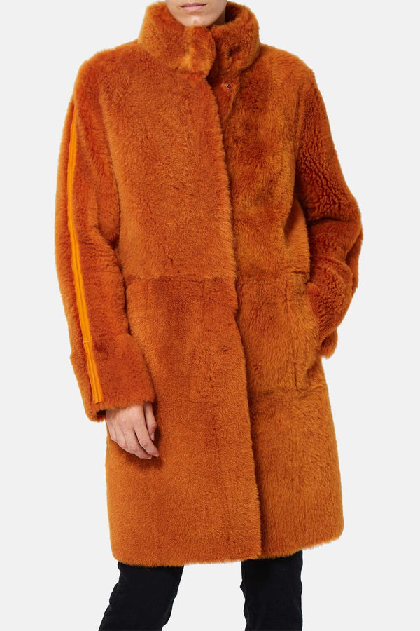 Manteau en fourrure orange Drome