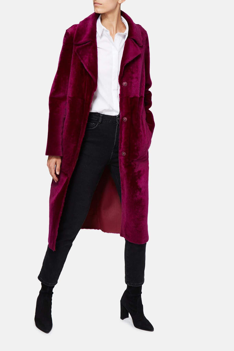 Manteau en fourrure violet Drome