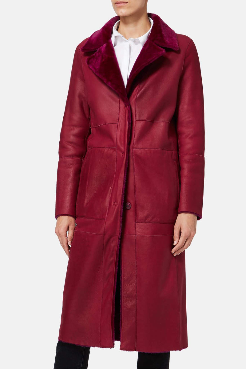 Manteau en fourrure violet Drome