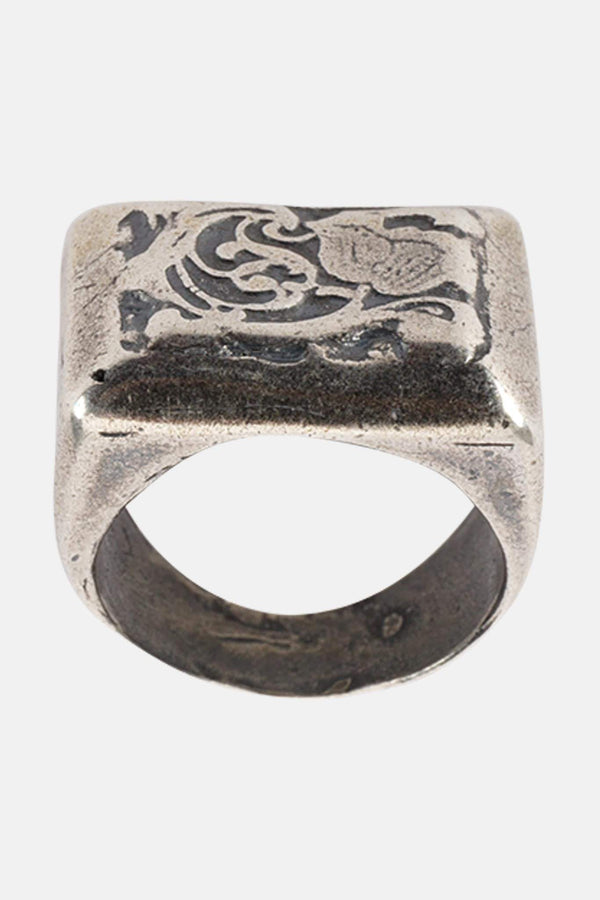 Bague à effet estampé en argent Goti di Goti