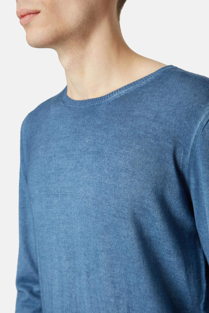 Pull en cachemire mélangé bleu Avant Toi