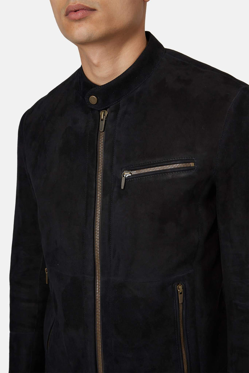 Veste en cuir noire AJMONE