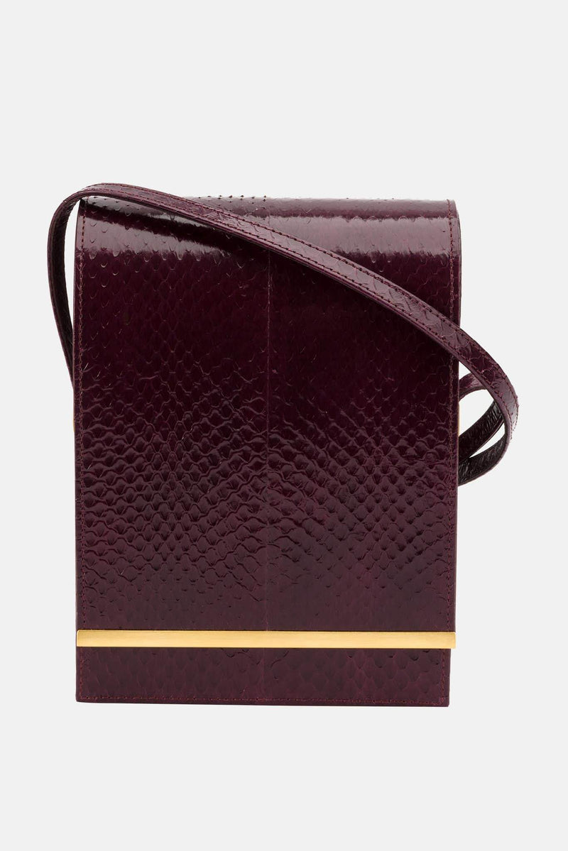 Burgundy snake leather bag Diamondogs