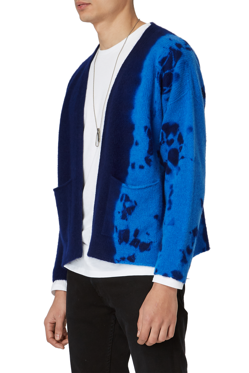 Cardigan en cachemire bleu marine Suzusan