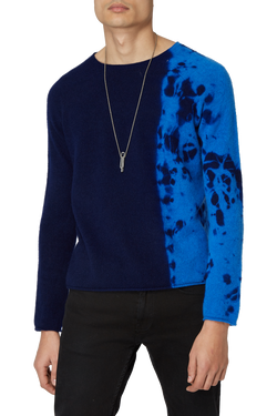 Pull en cachemire bleu marine Suzusan