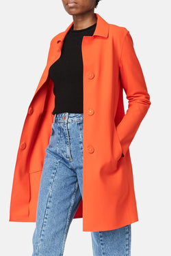 Manteau en tissu technique orange Herno