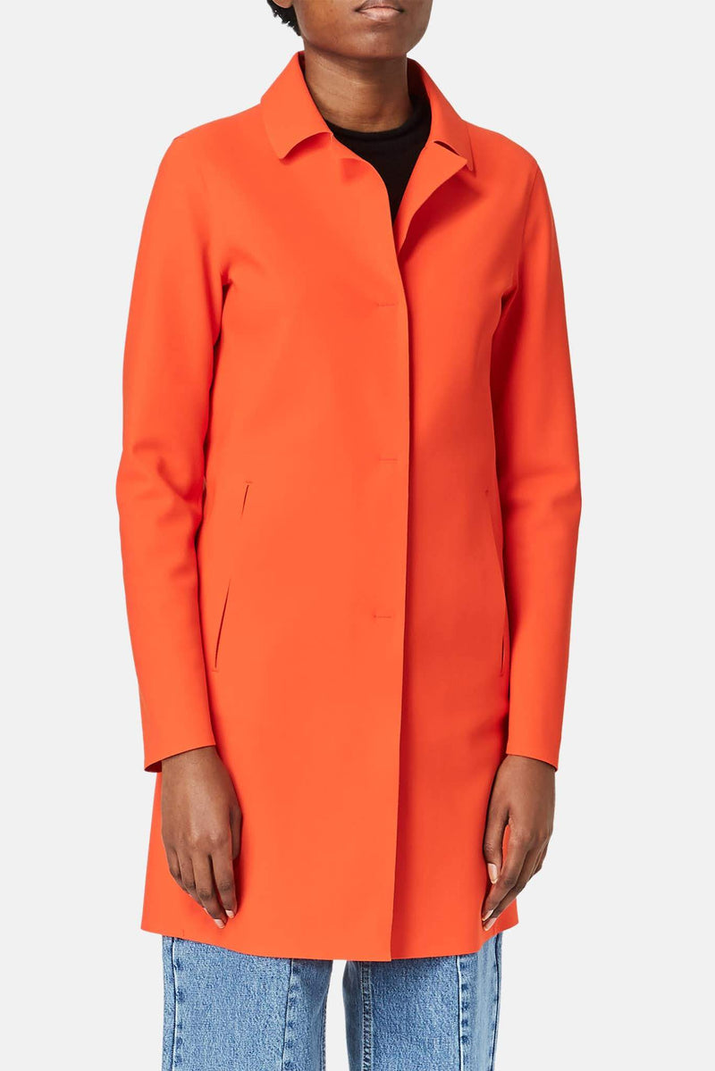 Manteau en tissu technique orange Herno