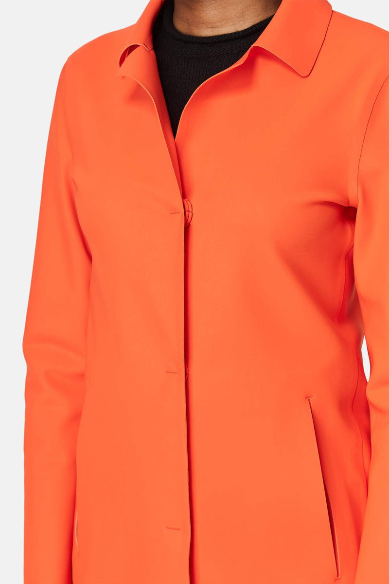 Manteau en tissu technique orange Herno