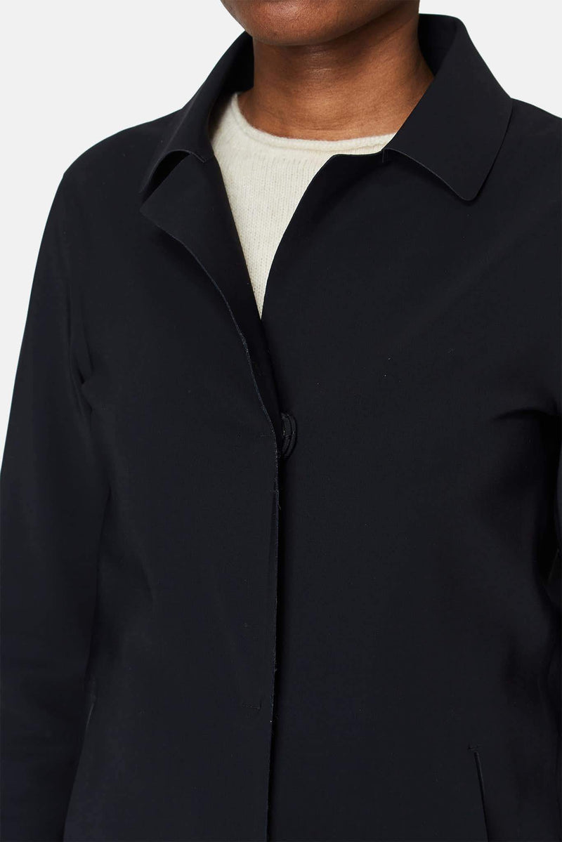 Manteau en tissu technique noir Herno