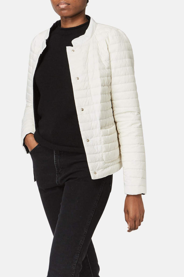 Veste rembourrée en tissu technique blanche Herno