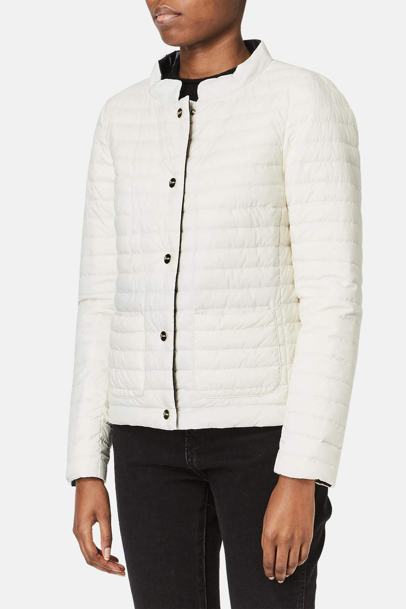 Veste rembourrée en tissu technique blanche Herno