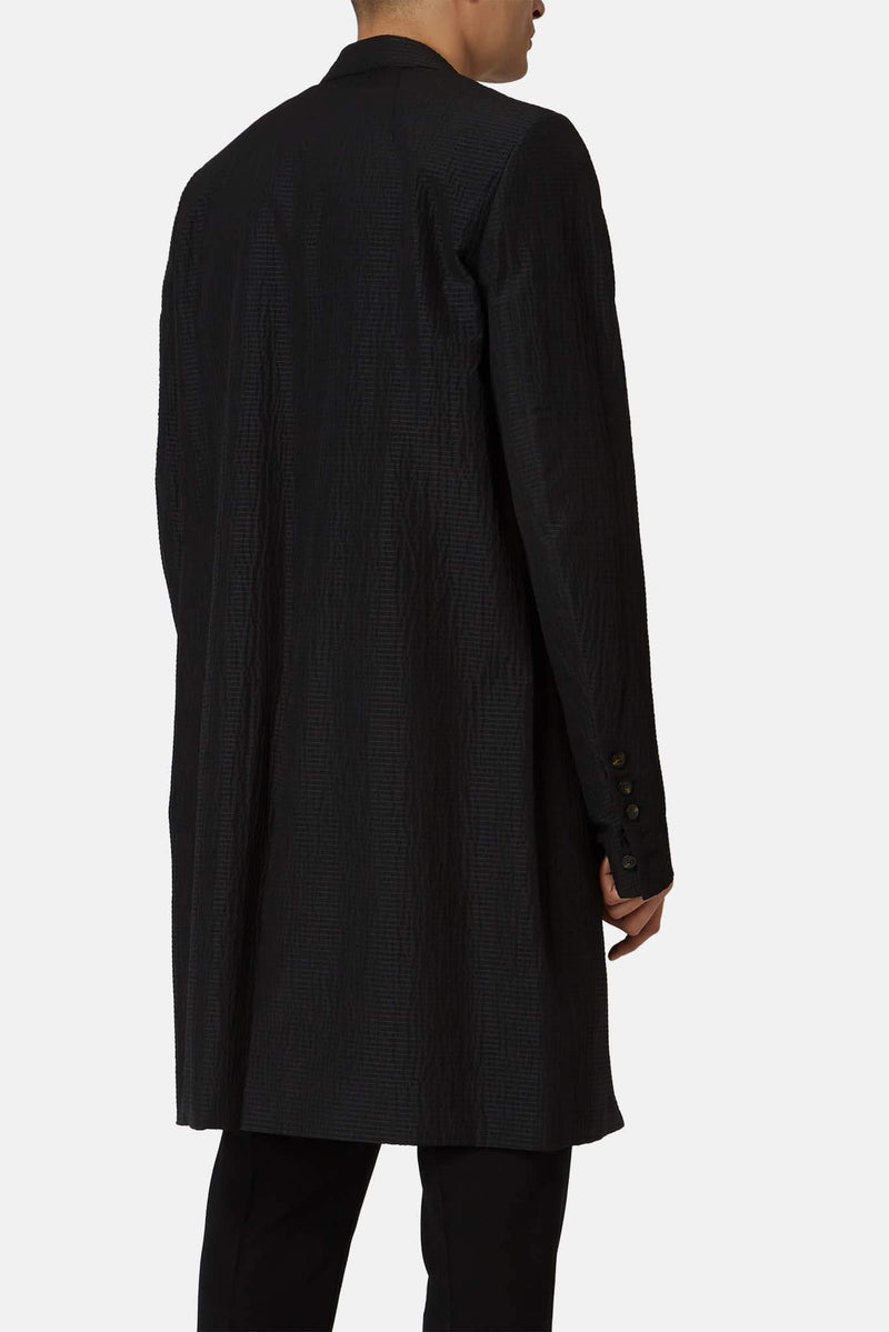 Manteau rayé noir Rick Owens