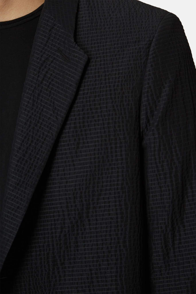 Manteau rayé noir Rick Owens