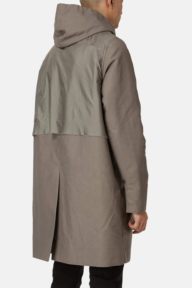 Manteau à lien de serrage gris Rick Owens