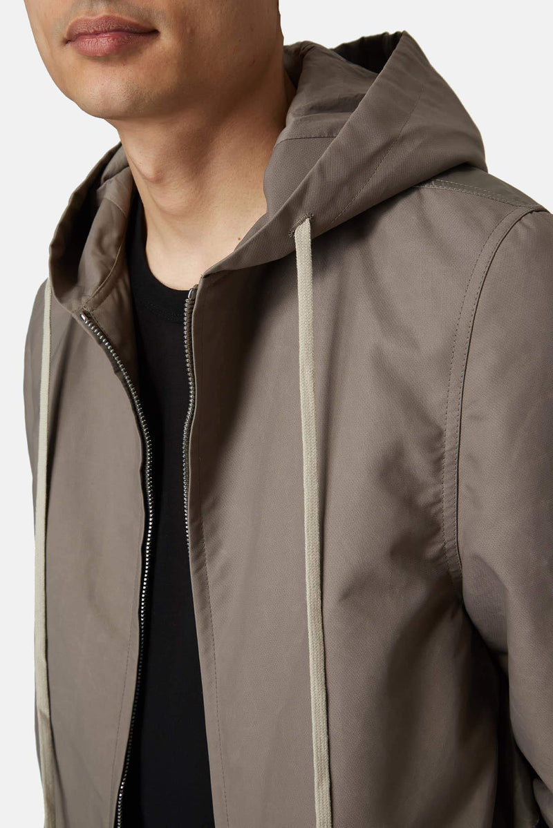 Manteau à lien de serrage gris Rick Owens