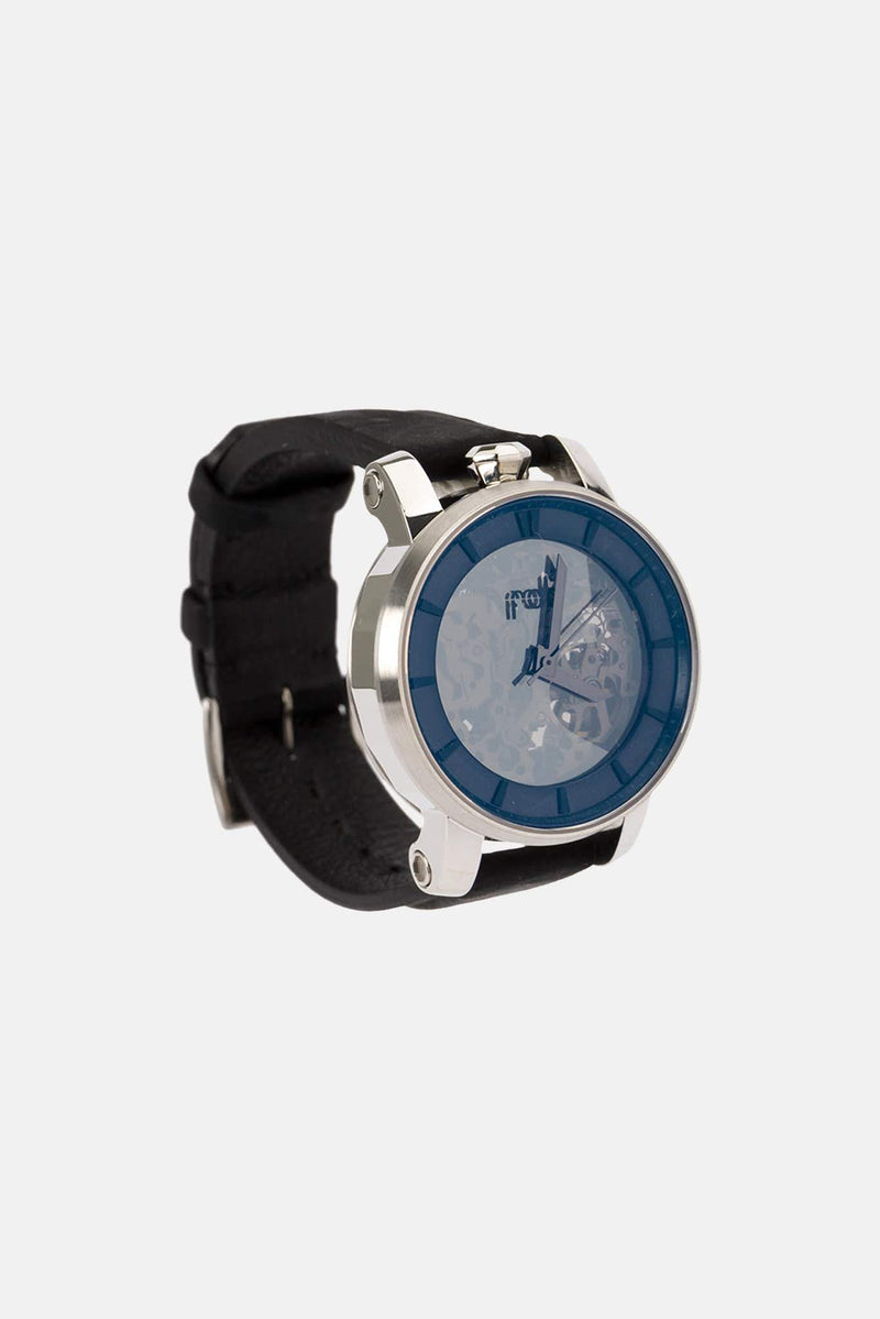 Montre en cuir noire Fob Paris