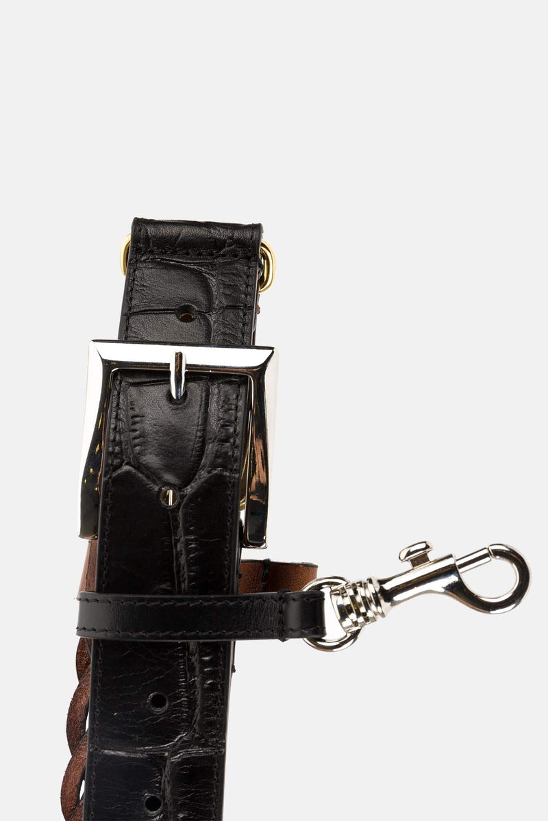 Ceinture en cuir marron et noire Y/Project