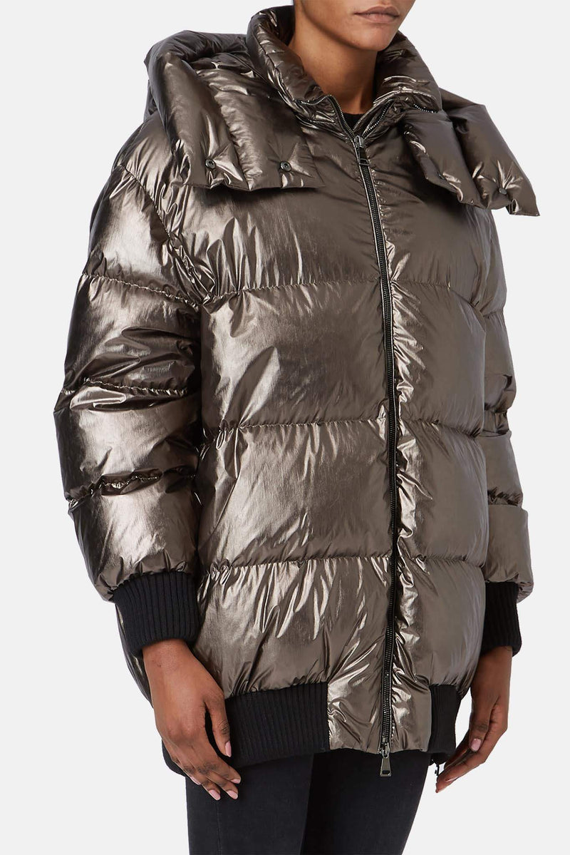 Veste rembourrée argentée Verdier Moncler