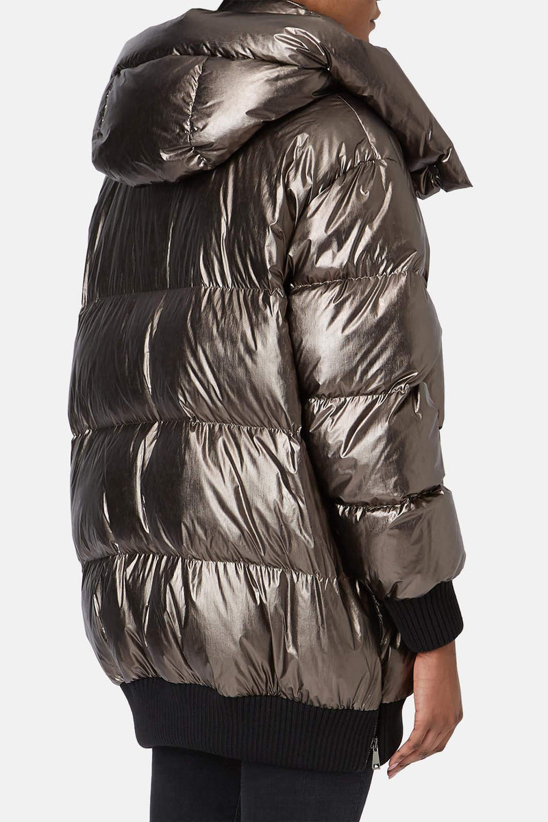 Veste rembourrée argentée Verdier Moncler