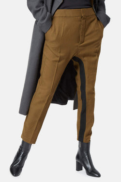 Pantalon en laine kaki Haider Ackermann